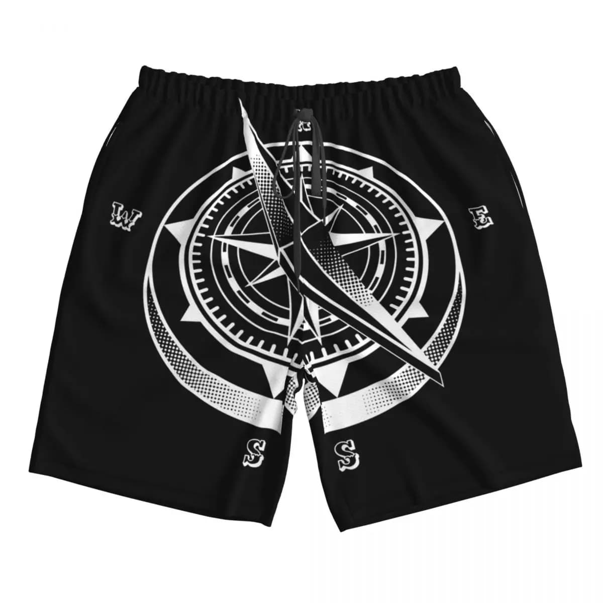 Nautical Compass Captain Anchor Boat Trunks Beach Board Shorts Casual Quick Dry Swim Summer Men Pants