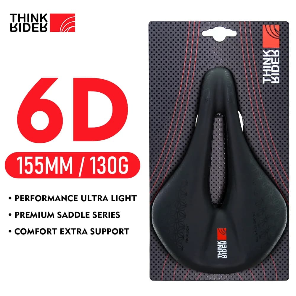 ThinkRider Sella in carbonio pieno Cuscino per bicicletta da strada Sella MTB Tappetino per bici Selle cave ultraleggere Accessori per bici