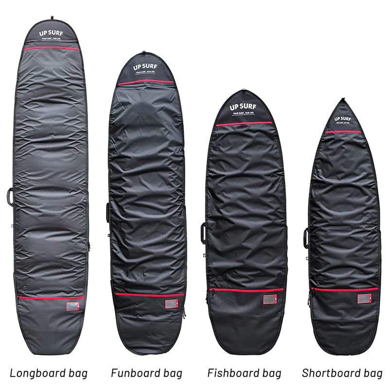 Borsa Protettiva per Tavola da Surf UPSURF | Borsa Protettiva Nera e Rossa | Misure: 6'0'', 6'4'', 8'0'', 8'6'', 9'2''