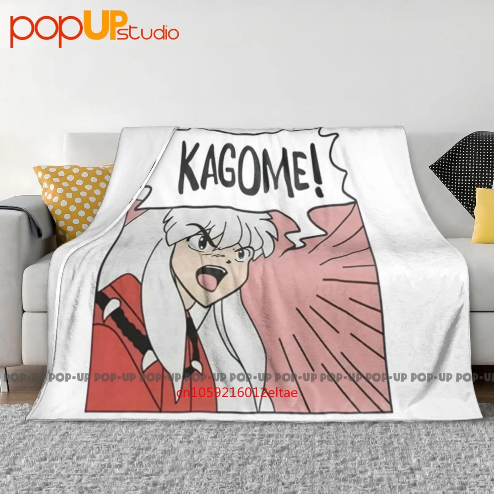 Inuyasha Screaming Kagome Coperta ultra morbida Trapunta Copridivano invernale Copriletto