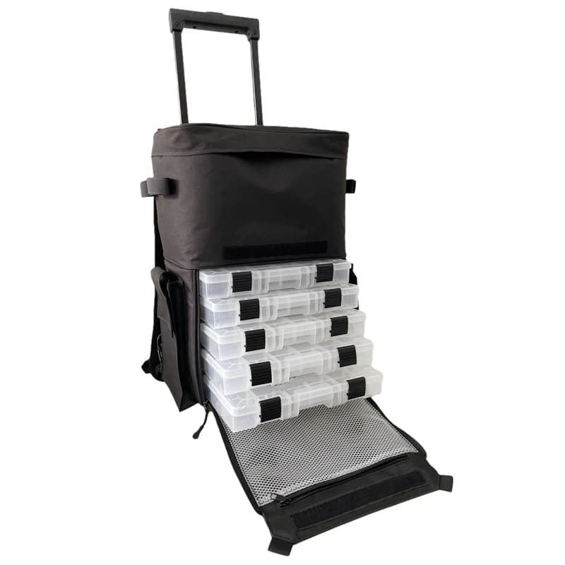 Outdoor Fishing Tackle Bag Trolley Tackle Backpack Hold Lure Box