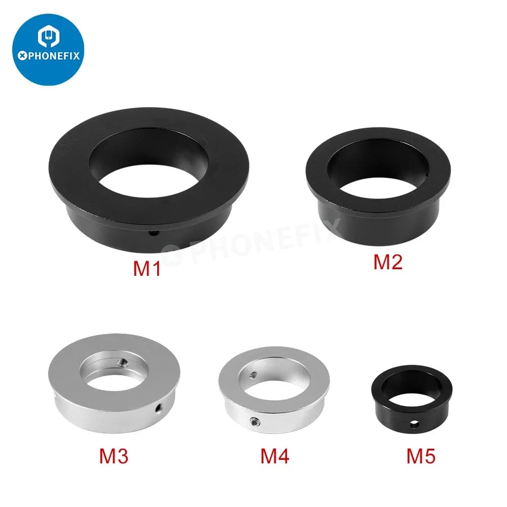 38/45/55/58/85mm a 28mm anello adattatore per obiettivo con attacco a C per microscopio supporto per staffa per obiettivo della fotocamera strumento di riparazione per Micro saldatura PCB