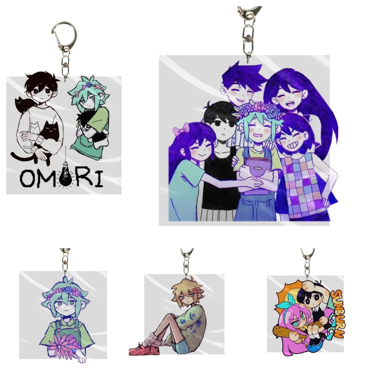 6CM HOT Anime omori Portachiavi in acrilico Modello Personaggi cosplay Ornamento Accessori Merci Collezione di Natale Regali