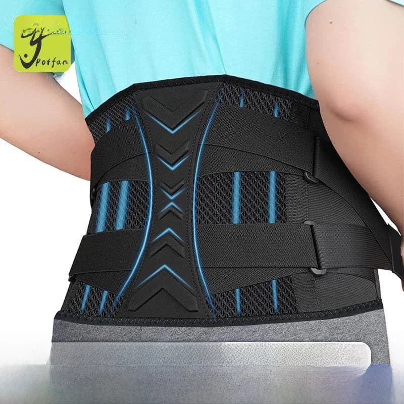 Cintura di Supporto Lombare per Allenamento, Cintura Ausiliaria per Fitness, Protezione Sportiva per Squat Profondi e Corsa, Protezione Lombare a Compressione - Transfrontaliero