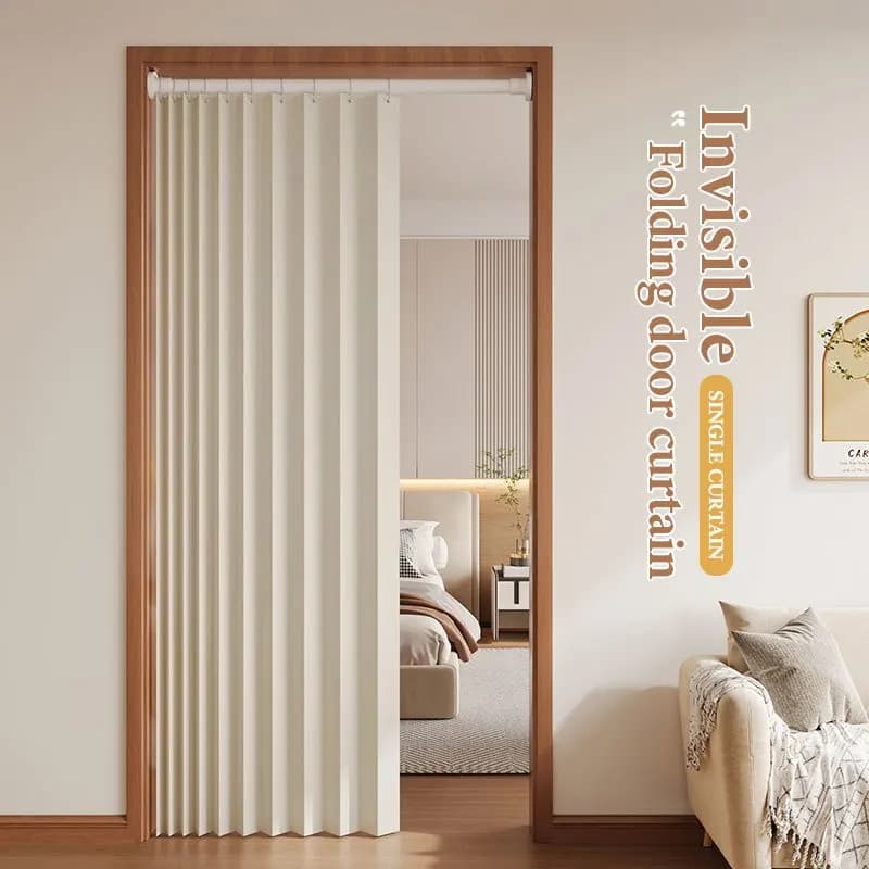 Tenda Divisoria per Cabina Prova, Pannello Pieghevole con Drappeggio Morbido e Stile Moderno Elegante