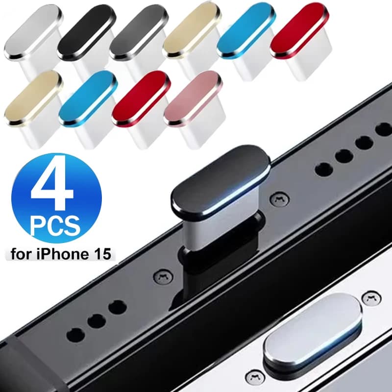 4/1 pz Tipo C Spina Antipolvere Del Telefono Tipo-C Porta Tappo Della Copertura Della Protezione Per iPhone 15 Pro Max 15Plus Huawei Xiaomi Porta di Ricarica protezione