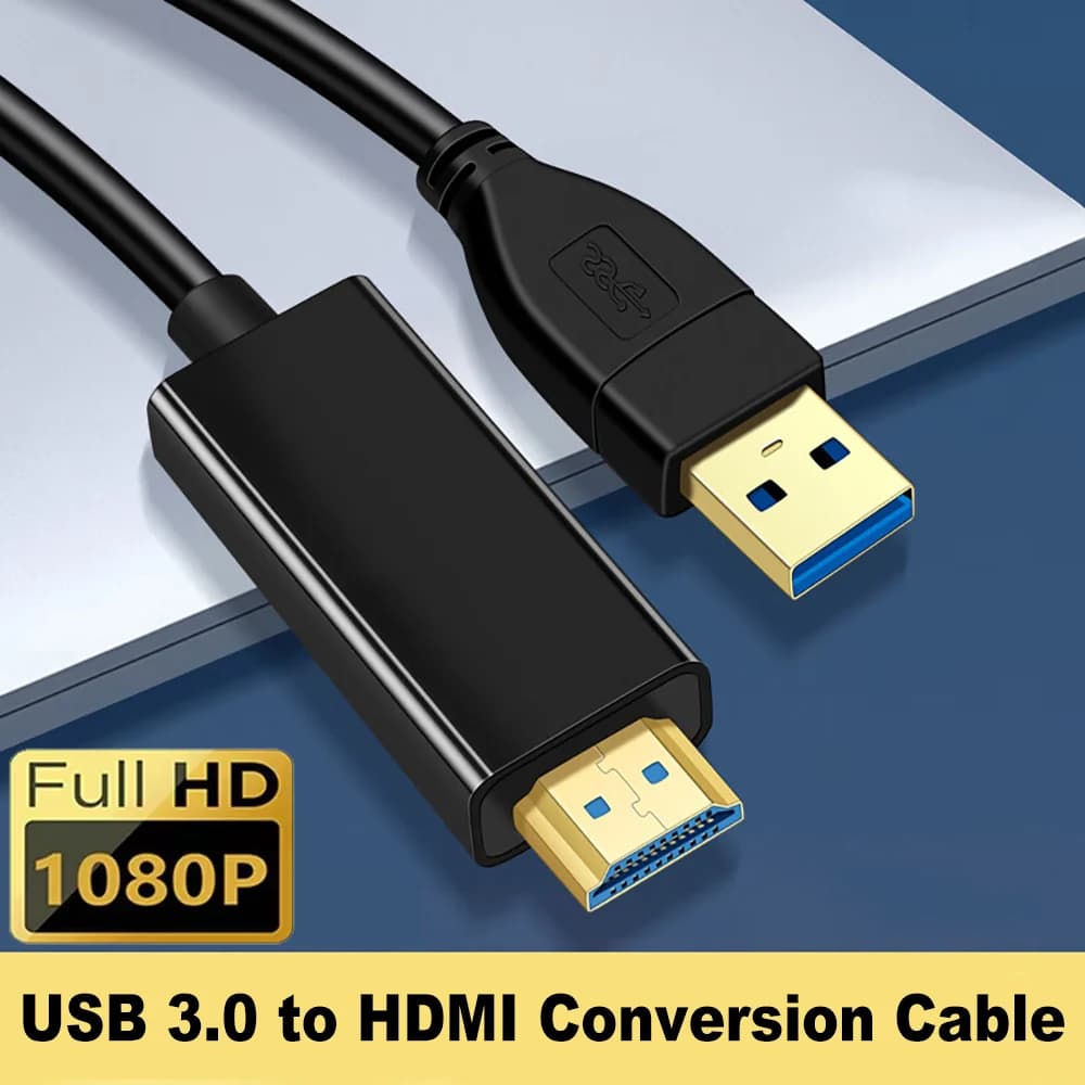 Cavo da USB 3.0 a HDMI Convertitore adattatore compatibile da USB a HDMI Adattatore audio video 1080P per PC Monitor portatile Proiettore HDTV