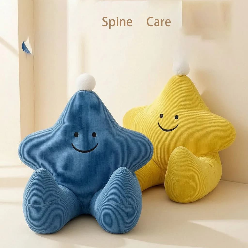 Cuscino di Supporto Lombare a Forma Carina in Morbido Corduroy, Cuscino Ergonomico per la Schiena per Lettura, Sedia, Divano, Camera da Letto, Ufficio
