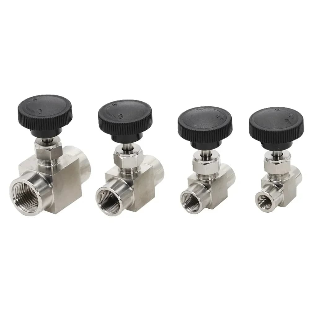 1/8" 1/4" 3/8" 1/2" BSP Equal female Thread SS 304 Stainless Steel Flow Control shut off Needle Valve