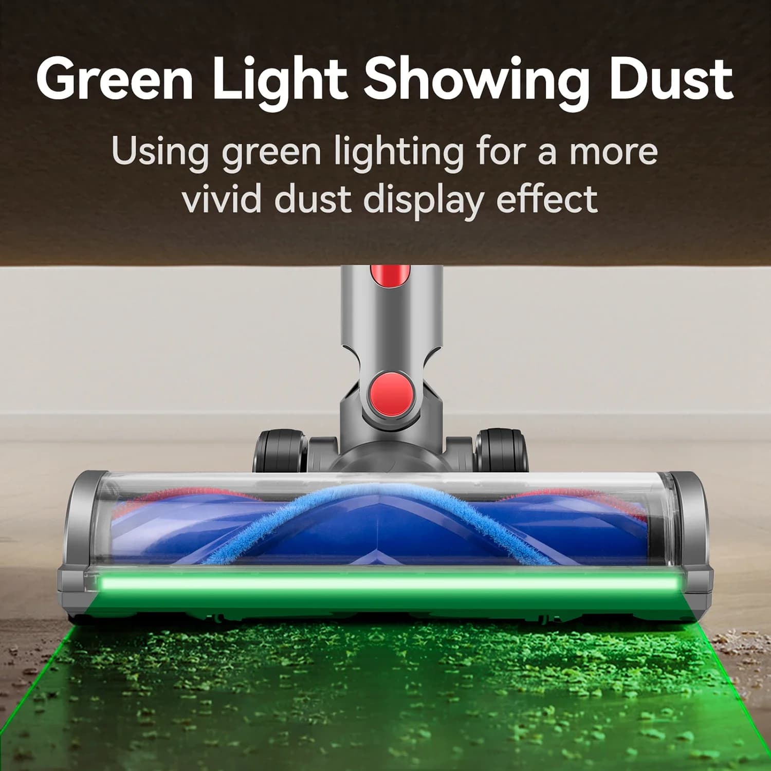 Direct Drive Brush Head For Dyson V12 V10 V7 V8 V11 V15 SV10 SV12 SV14 V6 and V10 Slim Vacuum Cleaner Green Light Replacement