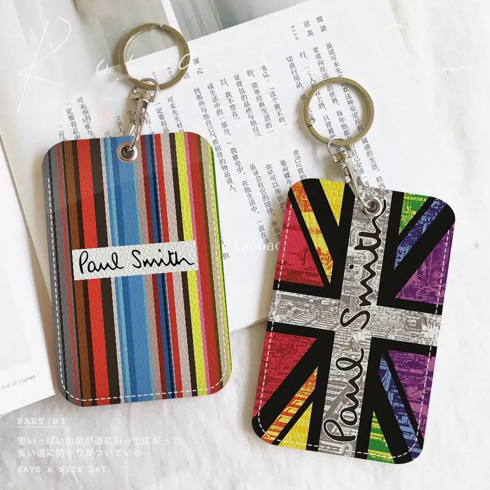S-Smith Fashion P-Paul Rectangle Keychain Card Holder, Badge Credit Card Holder, Student ID Card Holder, Bus Cards Cover