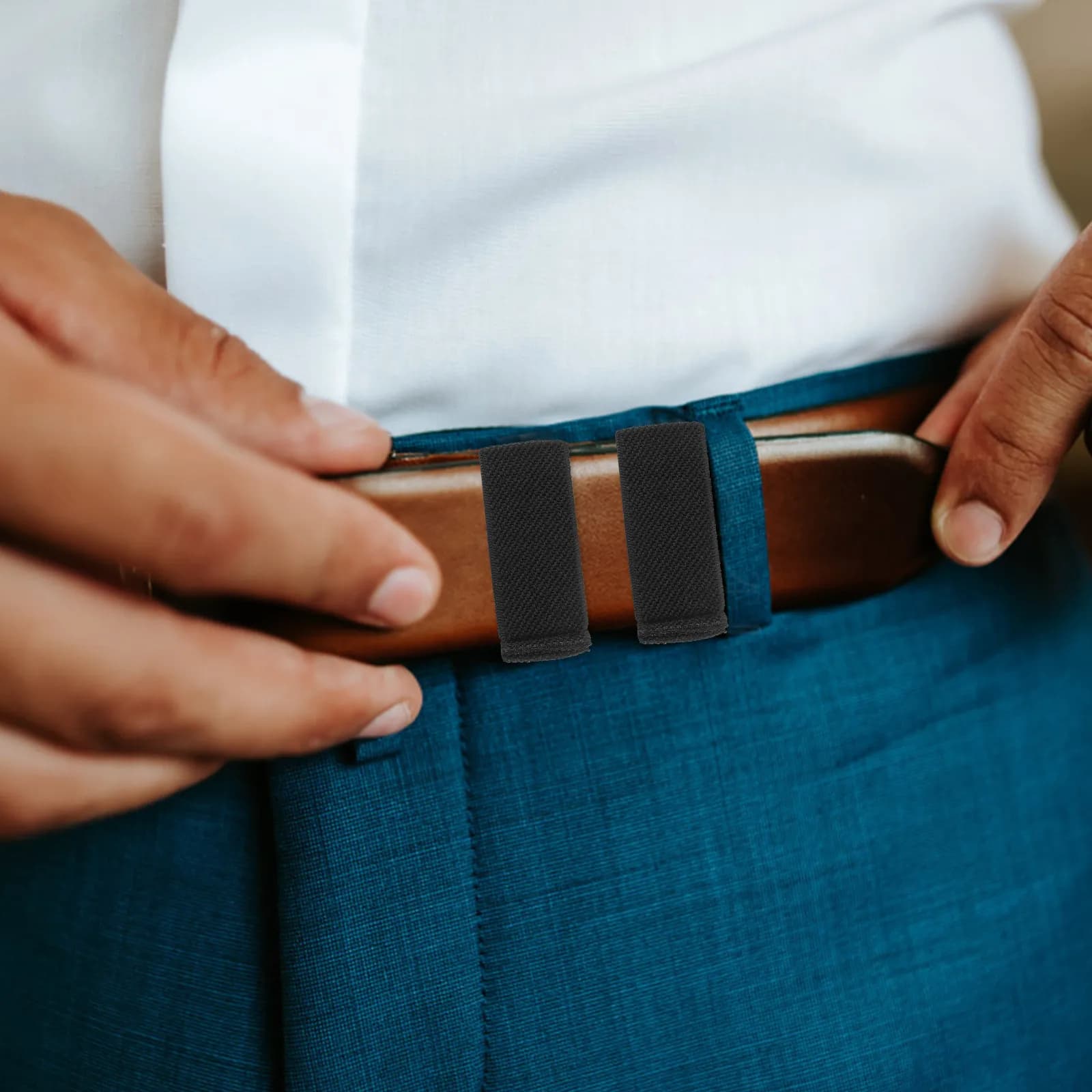4 Pezzi Fermacinture in Nylon Resistenti, Anelli Elastici per Cinture da Lavoro da Uomo, Cinghie per Fotocamera, Collari per Cani, Fasce per Zaini