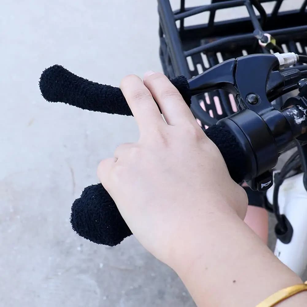 Guanto con impugnatura in peluche simulato Copri maniglia per moto per inverno Copri guanti con manico caldo spesso Scooter universale Scaldamani Y0M3