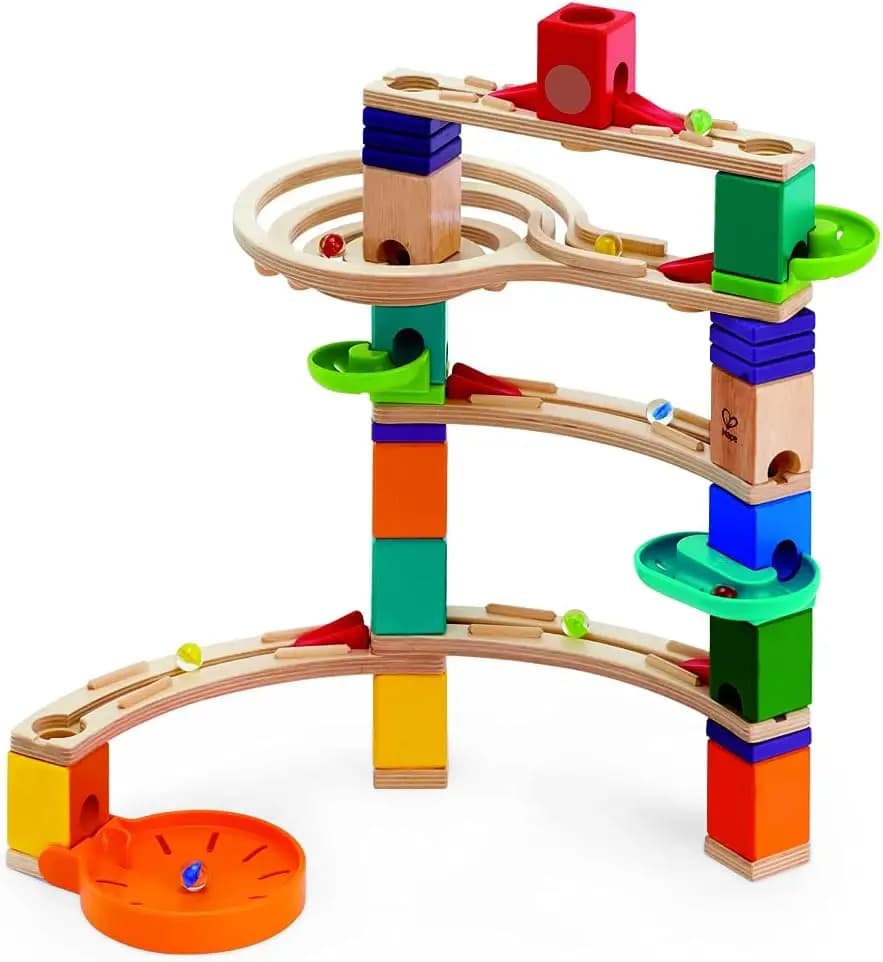 Set da labirinto in marmo colorato in legno, blocchi STEM per giochi creativi, decorazioni per la stanza