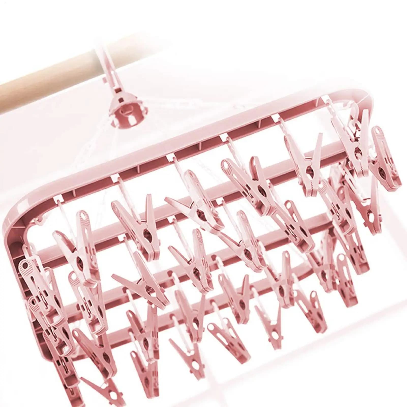Socket stand Foldable clothes rack 32 clips Plastic swivel dryer Stendibiancheria Underwear Organization