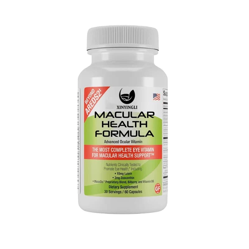 Capsule Huangban Health Formula, un integratore alimentare completo che contiene luteina, zeaxantina, vitamine C, D ed E