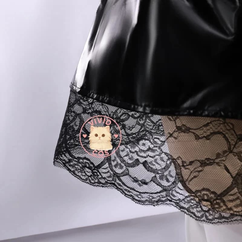 Costume cosplay Death Note anime Misa Amane, vestito sexy nero per donna, per Comic Con e feste.