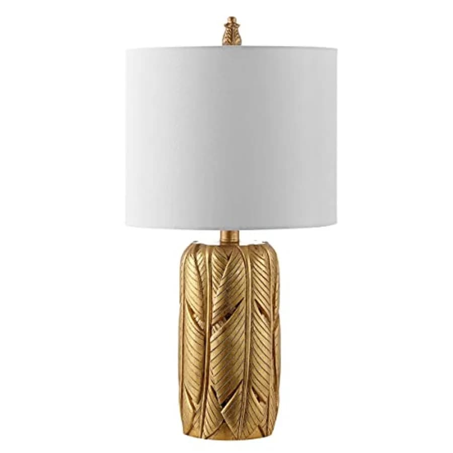 Collezione Illuminazione Wilsa Gold Leaf Lampada da Tavolo LED da 23 Pollici per Camera da Letto, Soggiorno, Ufficio, Scrivania, Comodino, Lampadina LED Inclusa