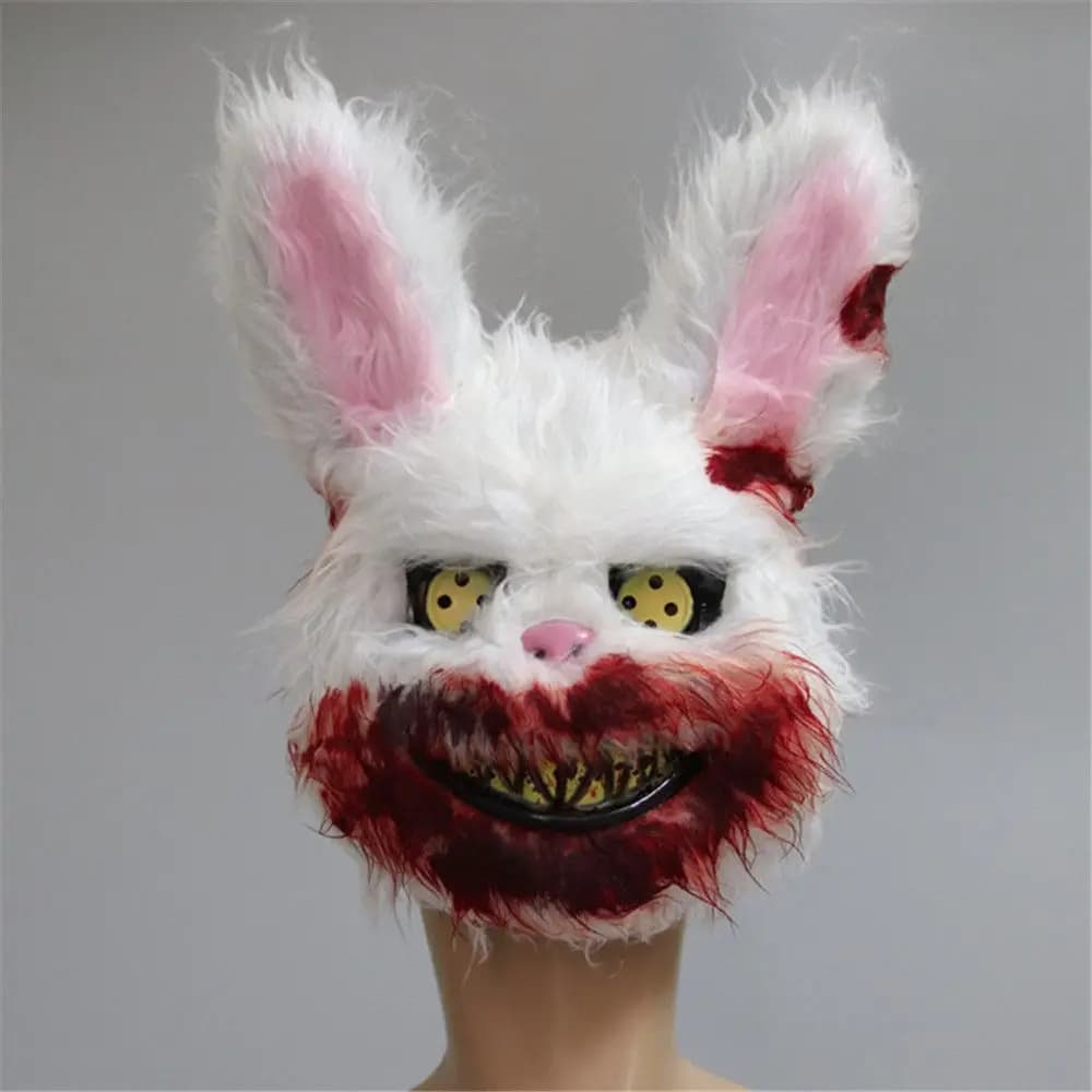 Halloween Mask White Bunny Rabbit Bloody Creepy Halloween Horror Killer Masque Scary Adult Mask Party Masks Supplies