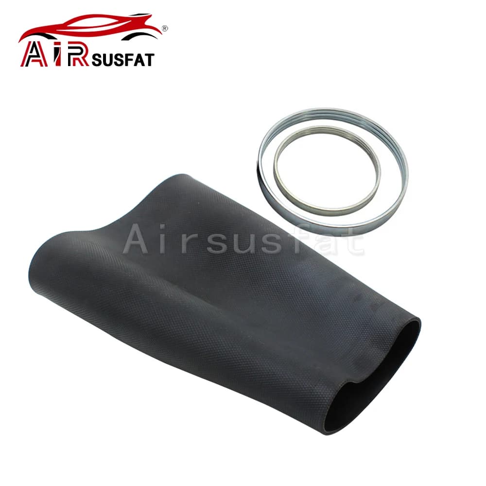 Mansarda in gomma per molla pneumatica posteriore con anelli di crimpaggio per Audi A8 S8 Quattro (D3 4E) 2002-2010 4E0616001G 4E0616002G