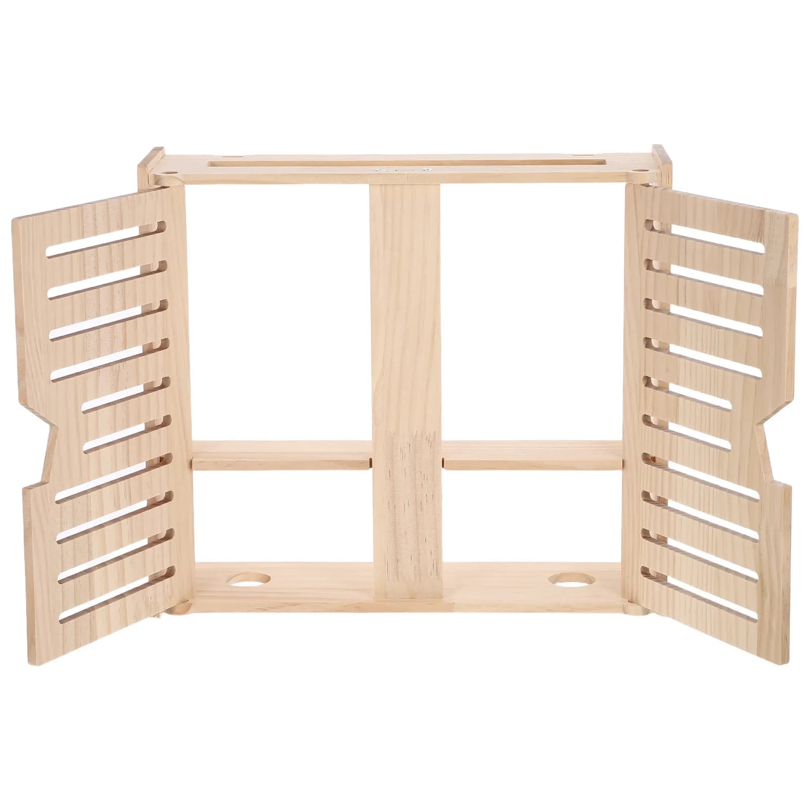 Elegant Wooden WiFi Router Shelf Storage Box Tall Router and Modem Cabinet with Heat Dissipation Open Base Cable Hider for Home