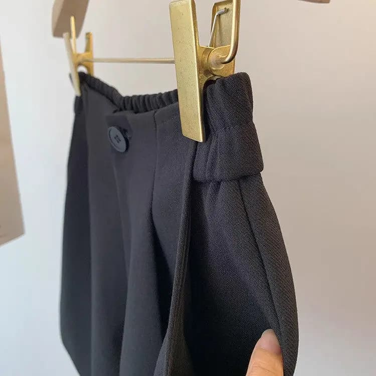 High Waist A-Line Woolen Short Pants Women's plus Size Base Layer Outdoor Wear Wide Leg Boot Pants Princess Style