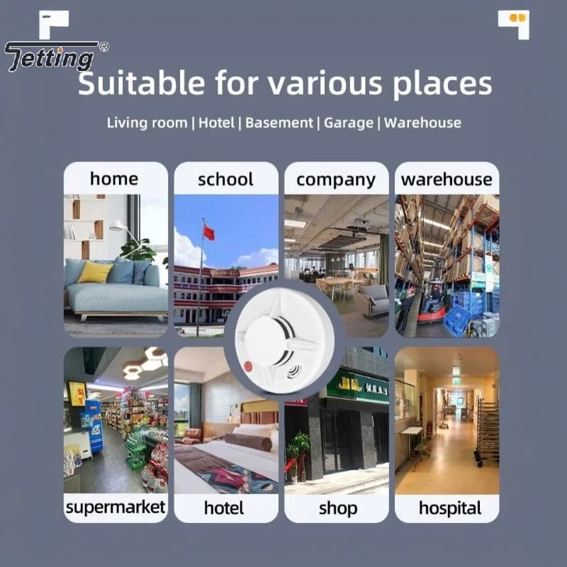 4G NB Smart Smoke Detector Real Time SMS And Mobile Alert High Sensitivity Fire Alarm For Home Kitchen Warehouse Safety