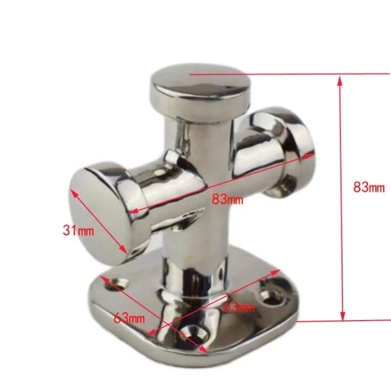 316 Stainless Steel Single Cross Bollard Marine Mooring Cleat Dock Boat Rope Fixing Bitt Yacht Hardware Fitting Accessory