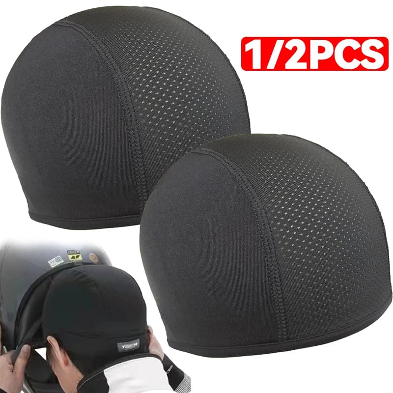 Casco da ciclismo per moto cappello berretto interno traspirante ad asciugatura rapida passamontagna casco Beanie Cap sport all'aria aperta cappelli per casco motore