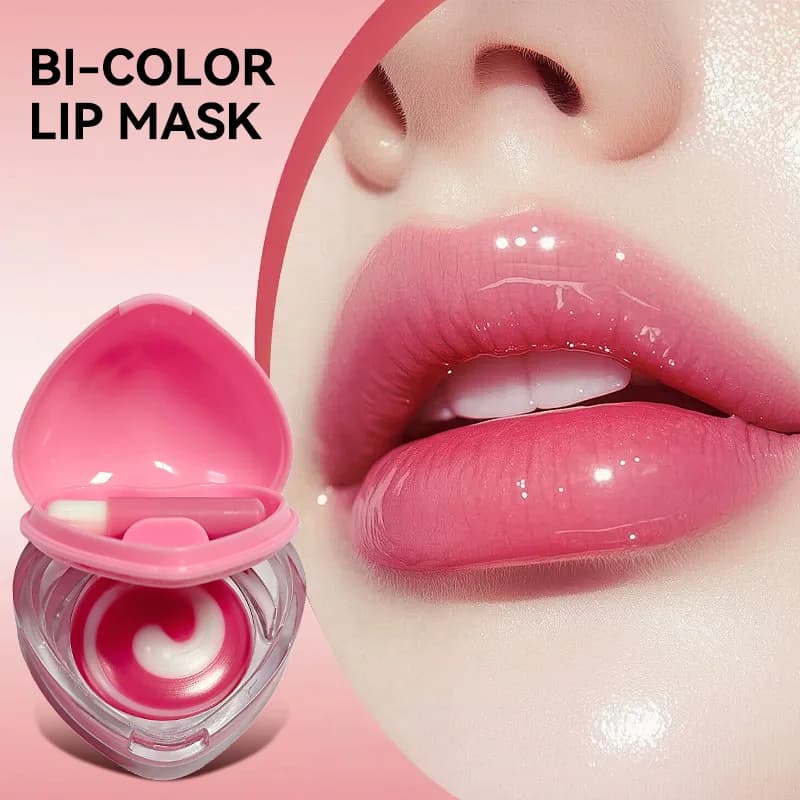 Luckgo Heart bicolor lip mask: creates pink colored lips, provides moisturizing and cares for lips and effects for improving wrinkles. A must for the winter season with a girl's touch and also suitable as a small holiday gift.