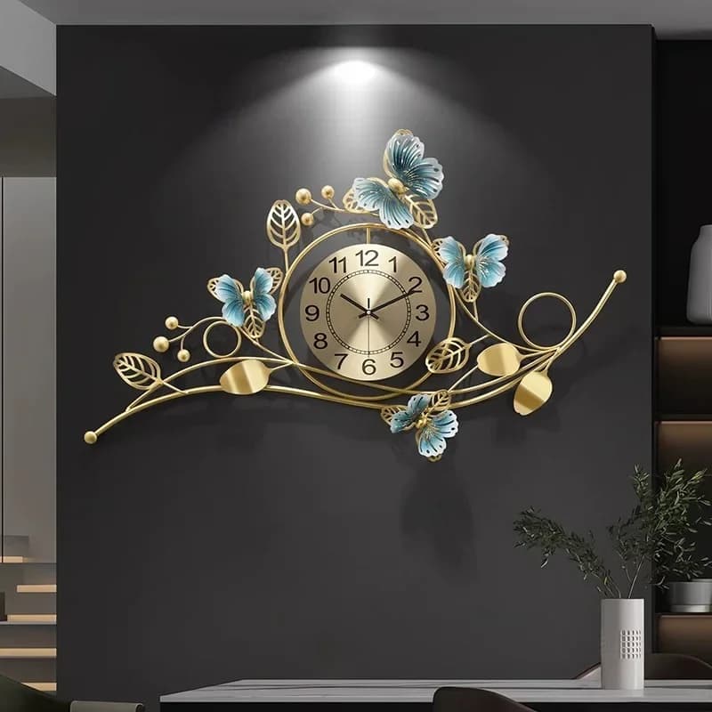 Orologio da Parete Creativo a Forma di Pavone, Semplice ed Elegante, per Soggiorno, Decorazione Domestica, con Lancette delle Ore, Ideale per B&B e Ambienti.