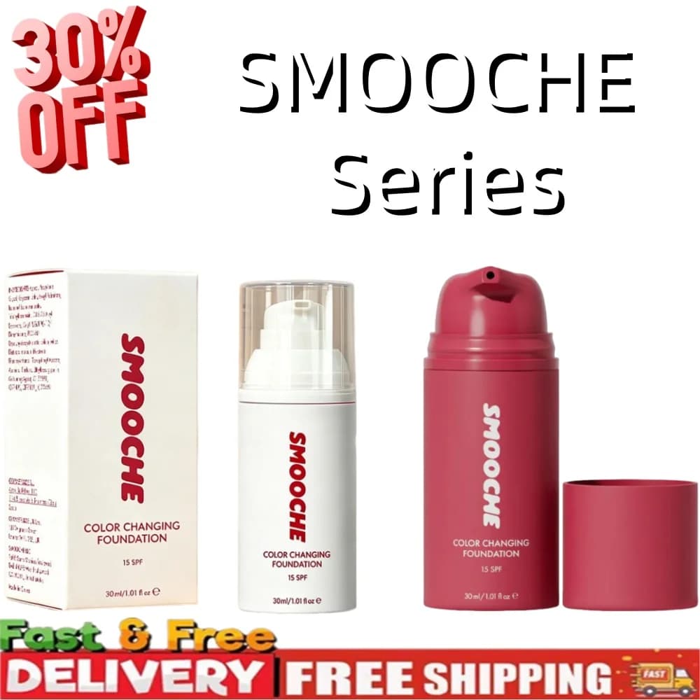 SMOOCHE SPF15 Color Changing Foundation Self-Adjusting Skin Tone Lightweight Nourishing Formula for Natural Matte Base Makeup