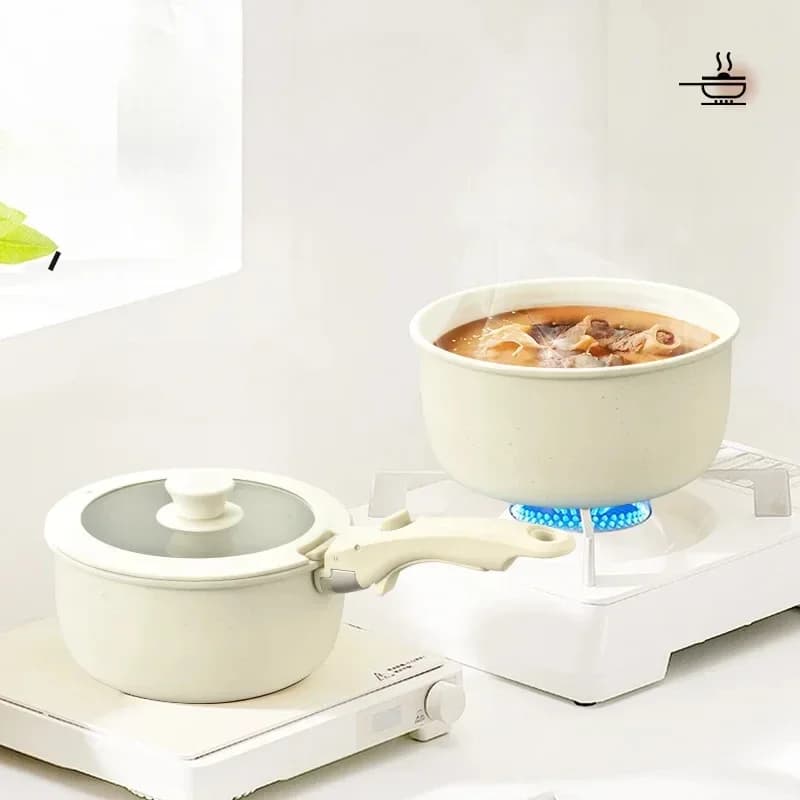 Pentole antiaderenti con manico staccabile Set da cucina a induzione Set di padelle per forno sicuro Manico rimovibile