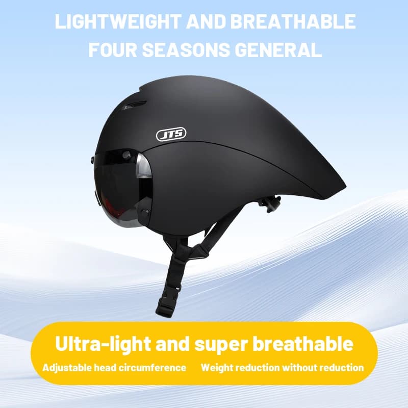 Men's Triathlon Bike Helmet JTS Women's helmet with removable shield visor Light helmet TT Triathlon Road cycling Time test
