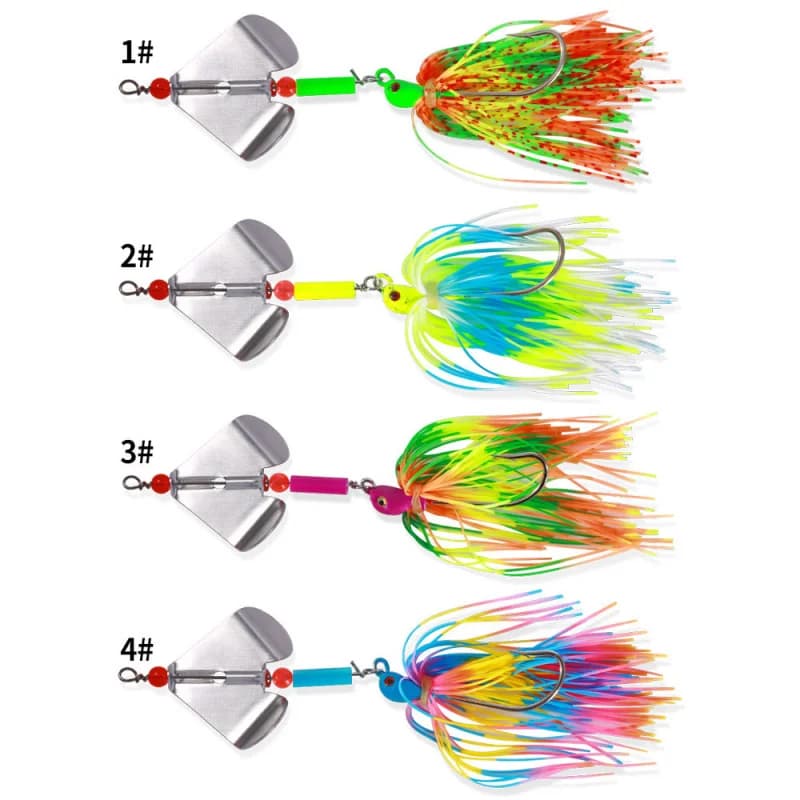 Esca Artificiale Rotante Micro Mini per Trattore Acquatico, Spinner Mustache Man per la Pesca
