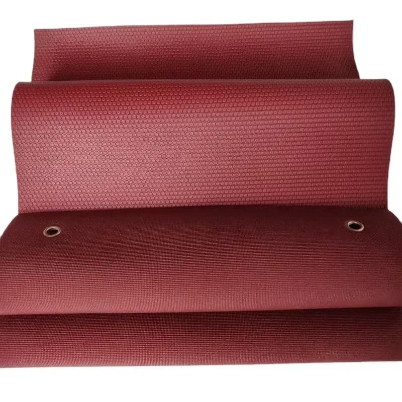 SANFAN Factory High Density Eco Friendly Washable Yoga Mat Custom Buckle Holes Pvc Yoga Mat with Eye Rings
