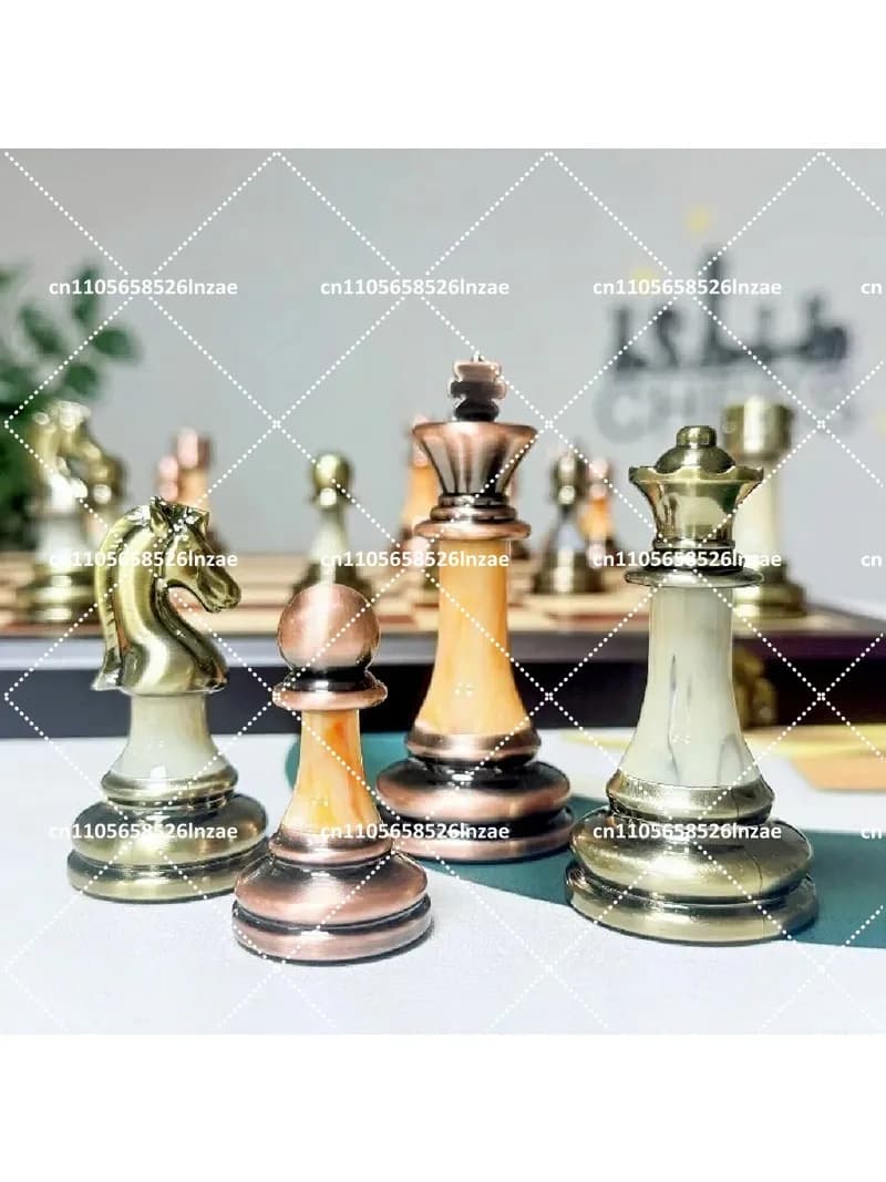 Luxury 3.5 Inch Chess Pieces Set for Adults - Premium Chessmen for Home Game, Holiday Gift & Family Fun