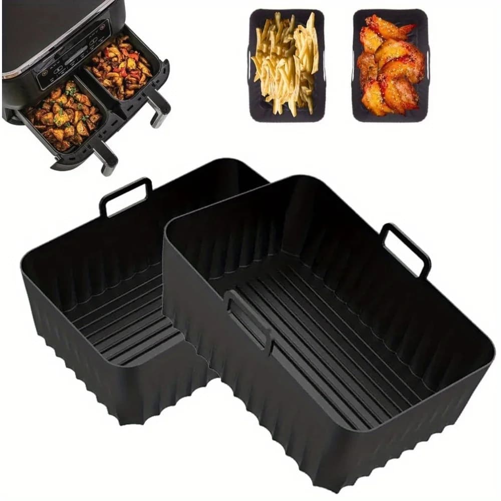 2 Pieces Air Fryer Coatings Ninja DZ401/DZ550/DZ302 & Foodi - Non-sticks - Silicone Boards Reusable for Oven Air Fryer Ninja