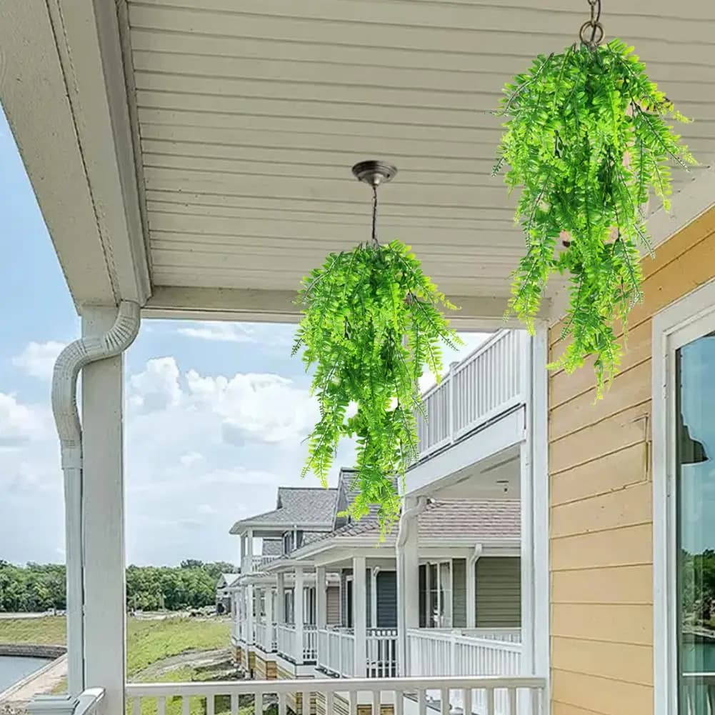Piante Artificiali Pendenti, Foglie di Eucalipto Finte, Vite Verde per Esterni, Piante in Plastica Resistenti ai Raggi UV per Decorazioni Fai-da-Te Casa e Matrimoni