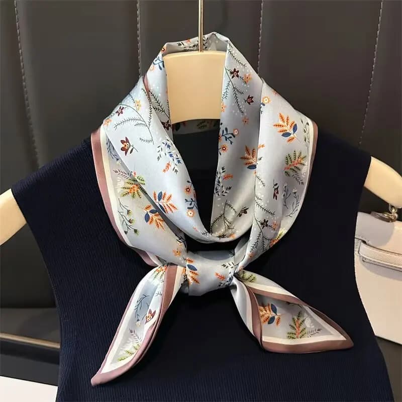 Luxury Long Silk Scarf For Women Satin Fashion Wraps Neckerchief Female Hair Bands Ribbon Headband Bandana Ladies