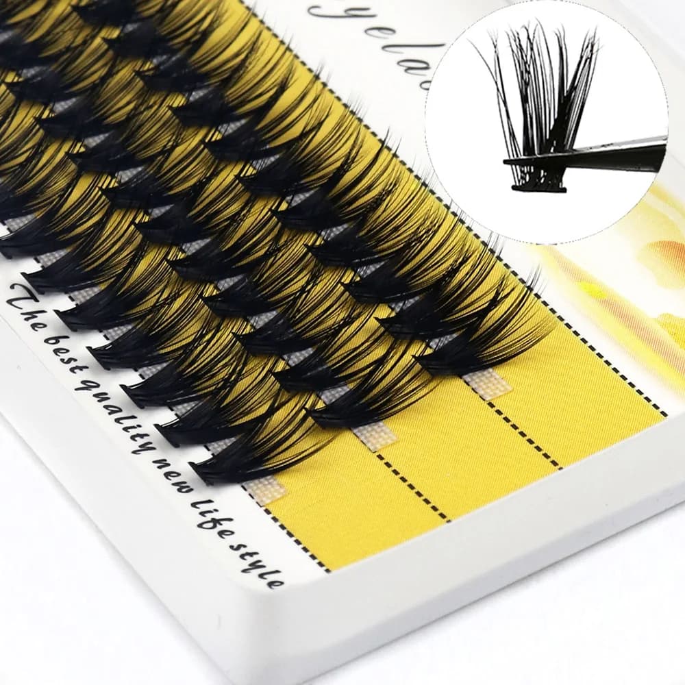 40/30/20D Cluster Extension Eyelashes 1 Box/60 Bundle Natural Thickness Russian Visone Eyelash Individual Eyelash Bouquets Wholesale Cilia
