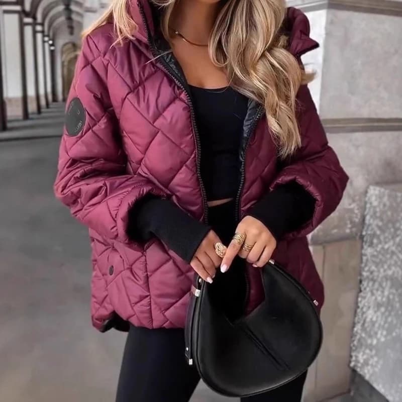2025 Autunno Inverno New Fashion Felpa con cappuccio Moda Giacca in cotone a maniche lunghe allentata Cappotto per capispalla da strada da donna