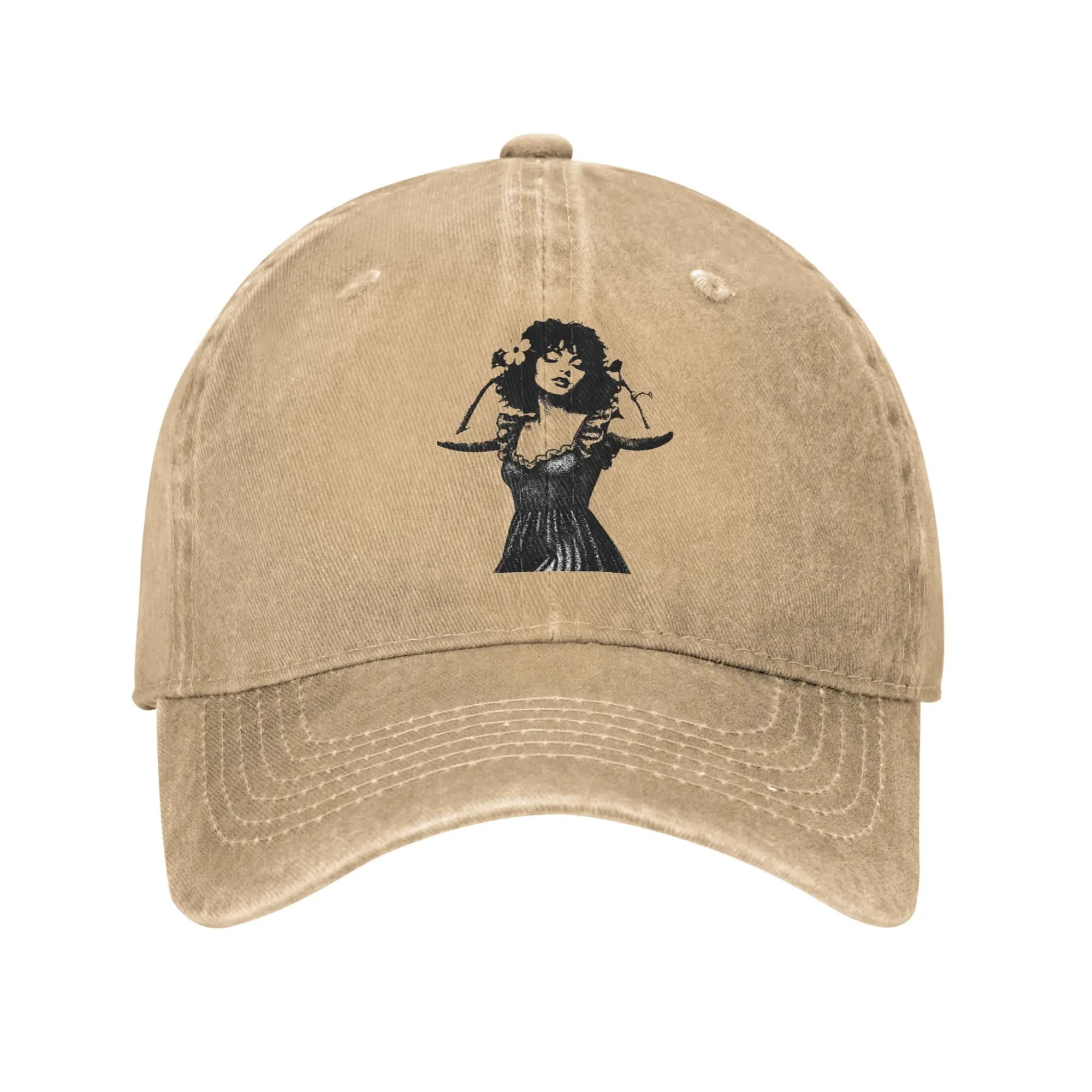 Pure Color Dad Hats Retro Pinup Girl Floral Halftone Black White Women's Hat Sun Visor Baseball Caps Peaked Cap