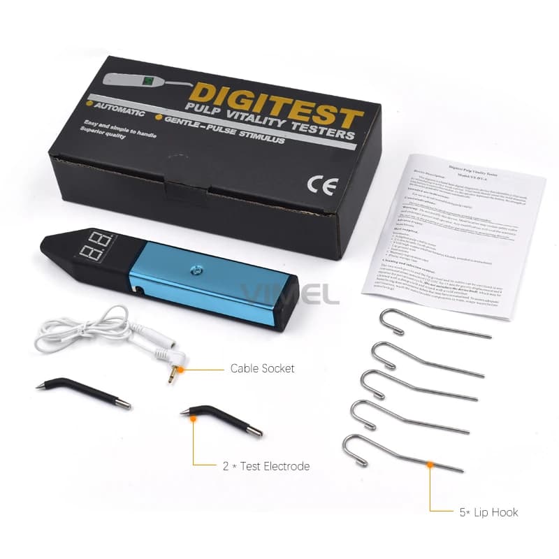 Tester Digitale Wireless per la Pulpa Dentale di Colore Nero con Schermo LED per Sbiancamento Accurato dei Denti