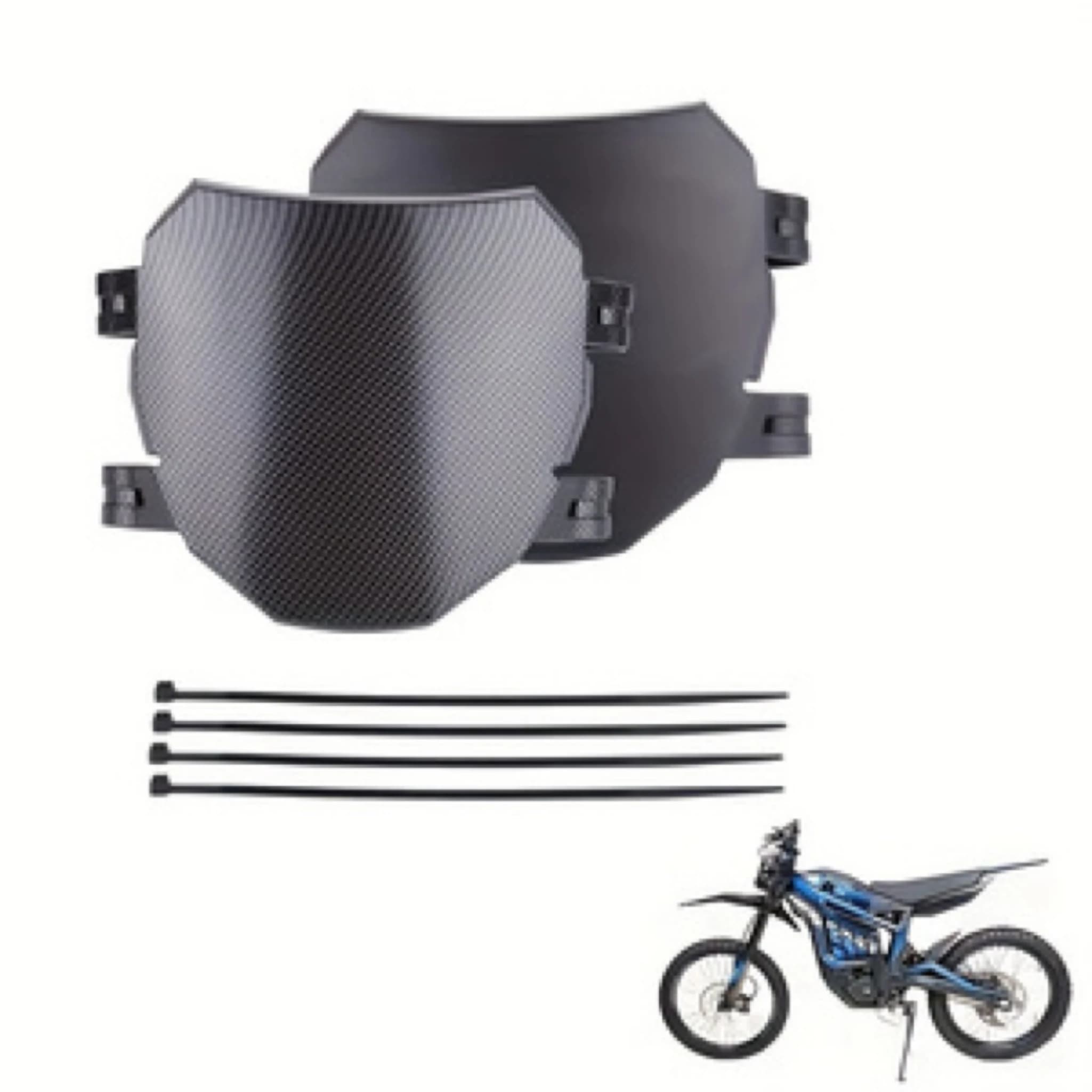 Universal Front Number Plate Wind Deflector Cover with Cable Ties for Surron X S Talaria MX3 MX4 79bike Off Road Dirt Bike