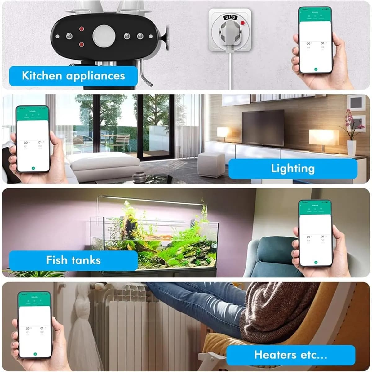 Smart WiFi A10R 16A with Child Protection, Overvoltage Protection, Timer, Smart Life App, EU Plug