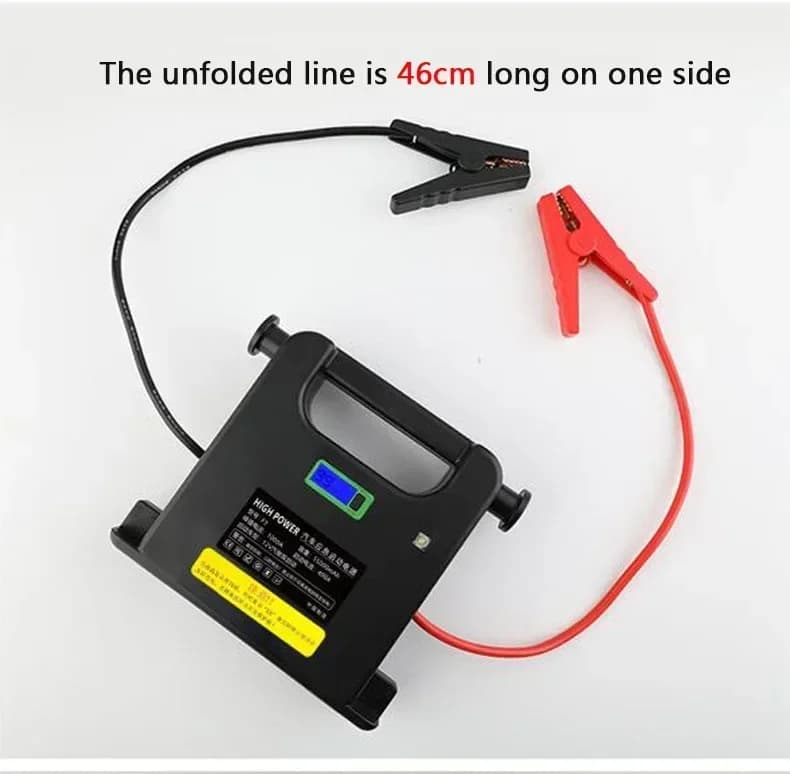 Nuovo Avviatore d'Emergenza per Auto con Power Bank ad Alta Potenza, Alimentatore di Emergenza per Veicoli Diesel con Illuminazione LED e Funzione di Ricarica