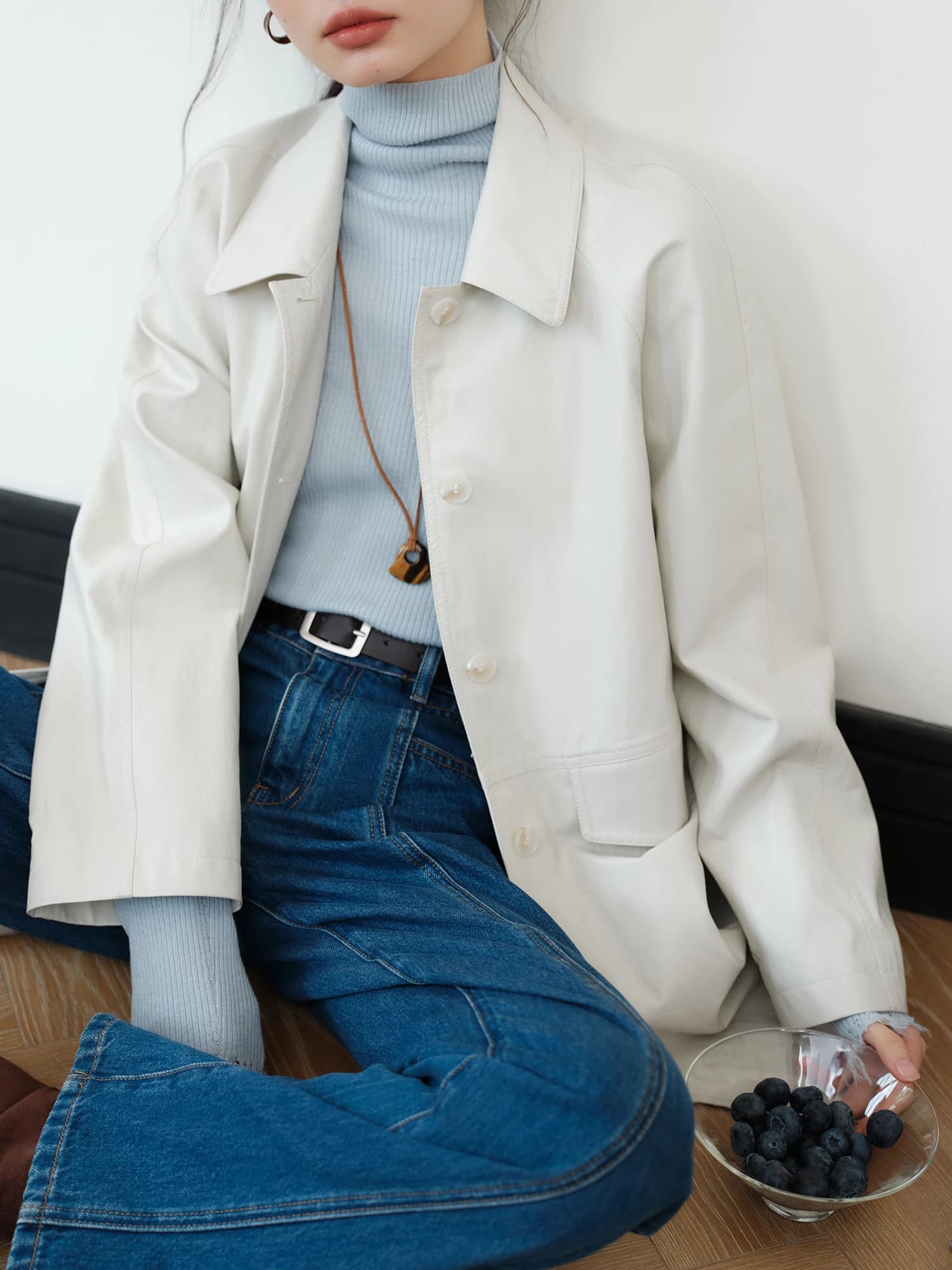 ZIQIAO Petite American Retro PU Leather Jacket Women's High-end Feeling 2024 Autumn New Jacket Motorcycle Top 24ZQ93139