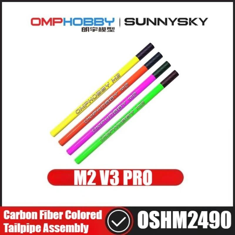OMPHOBBY M2 V3 PRO Accessori per elicotteri RC Gruppo tubo di scappamento colorato in fibra di carbonio OSHM2490 OSHM2491 OSHM2492 OSHM2493