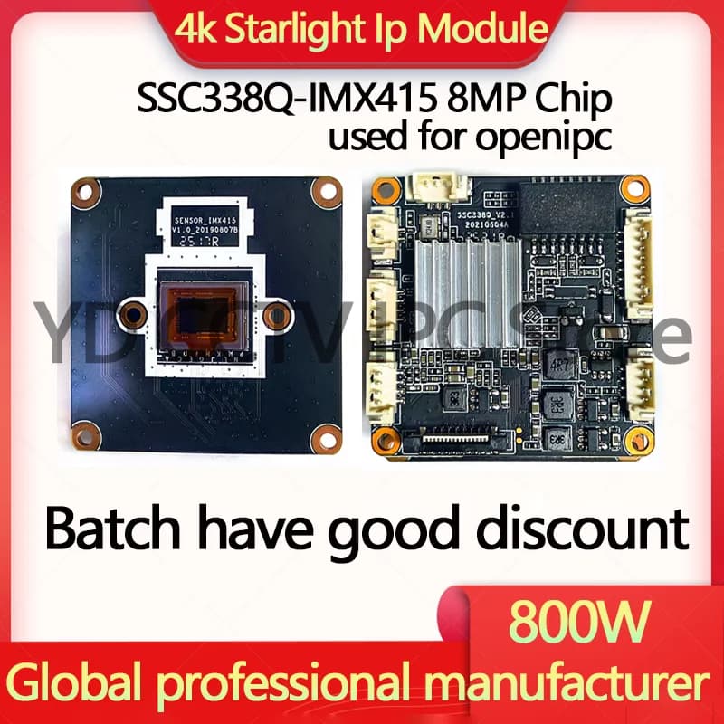 Module IP Camera 8MP SSC338Q IMX415 4K with Human Movement Detection, Webcam 800w Onvif Rtsp LMS for Security and Protection, OpenIPC for FPV